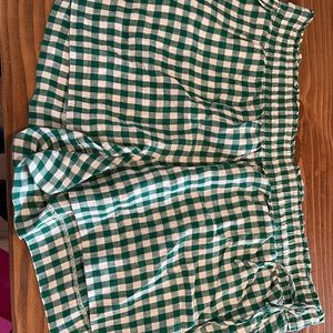 J Crew gingham shorts size XL
